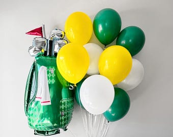 Hole in One Golf Birthday or Baby Shower Balloon Decorations, Let's Par-tee, Welcome to the Club, Masters Golf Theme Party, Father's Day