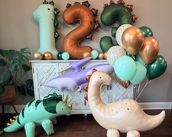 Dinosaur Birthday Party Decorations Balloon Kit Our Little Dino is One First Birthday Party Decor There's a Three Rex Roar into Four