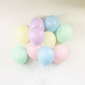Matte Pastel Balloons/11 Inch Balloons/Pastel Rainbow Birthday/Unicorn Birthday/Ice Cream Birthday/Macaron/Donut Birthday Decorations