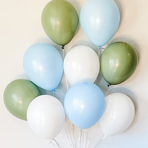 Oh Boy! Baby Shower Decorations/11 Inch Balloons/It's a Boy Baby Shower Decorations/Boy First Birthday/Boy Greenery Baby Shower/Blue Balloon