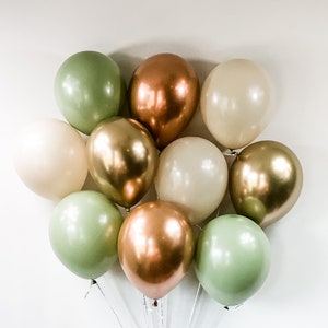 Woodland Baby Shower Decorations/11 Inch Balloons/Sage Green Balloons/Rustic Greenery Baby Shower/Eucalyptus/Boho Baby Shower/Wild One