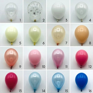5 Inch Balloons/Pack of 15 Mini Balloons/Birthday Balloons/Baby Shower Decorations/Bachelorette Party/Bridal Shower/Gender Reveal Party