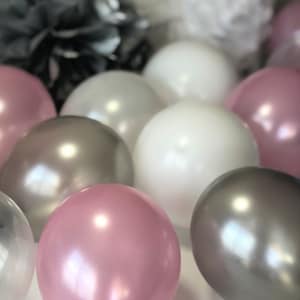 Mini Balloons/5 in Balloons/Pack of 20/Winter Onederland Decorations/Winter Wonderland Baby Shower Decorations/Snowflake/Winter Baby Shower