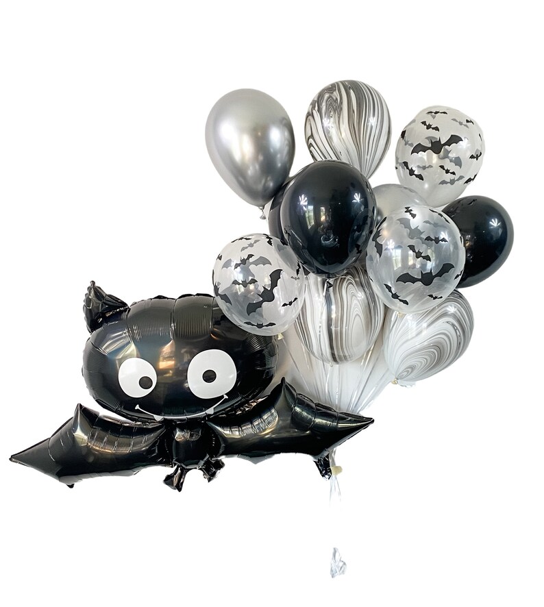Bat Balloon Bouquet/11 Inch Balloons/halloween Etsy