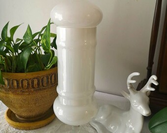 Empoli Italian Art Cased Glass Apothecary Jar, 16 inches Large Vintage