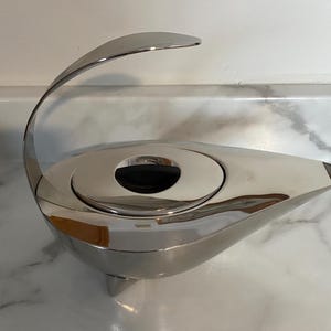 Vintage C. Jorgensen Bodum Genie Teapot Modernist Style Stainless Steel