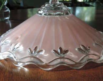 Antique 1930&#39;s Art Deco Glass Shade 3 Chain Fitter Shade Light Fixture Rare Colors...Lighting,Home & Living, Ceiling Lights