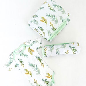 Leafy Greens OEKO-TEX Cotton Crib Sheet Mini Crib Sheet Bassinet Sheet Changing Pad Cover Swaddle Blanket Quilted Baby Blanket Boy or Girl
