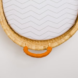 Funda para cambiador de algodón OEKO-TEX con diseño en zigzag gris, con contorno y estampado de chevrones para niño o niña, género neutro