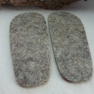 Wool felt insoles for baby shoes, baby shoes, leather shoes, sheep's wool, natural product, natural color image 4