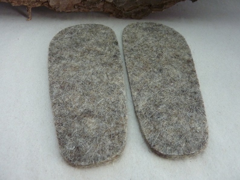 Wool felt insoles for baby shoes, baby shoes, leather shoes, sheep's wool, natural product, natural color image 4