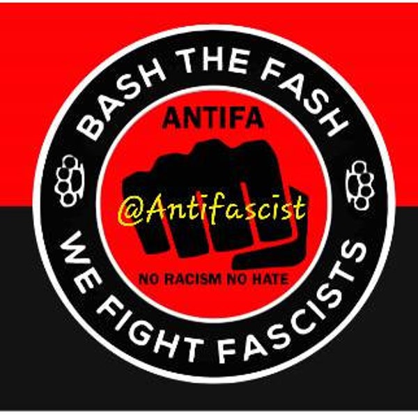 Bash The Fash Flag Banner 3x5Ft Antifa Antifascist Antifascism