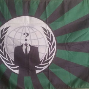 Anonymous Old School 2 Flag Banner 3x5Ft CyberPunx image 2