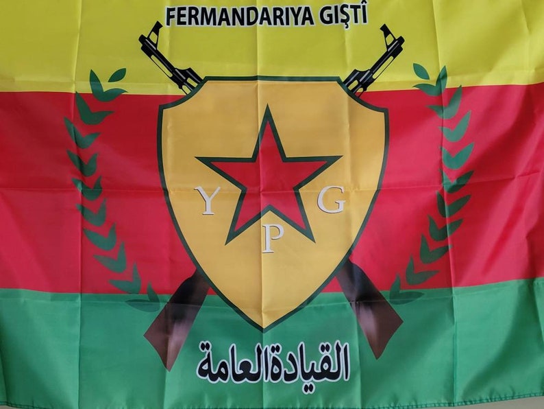 YPG YPJ 3x5ft Flag Banner Kurdish Rojava Resistance Movement Kurdistan ...