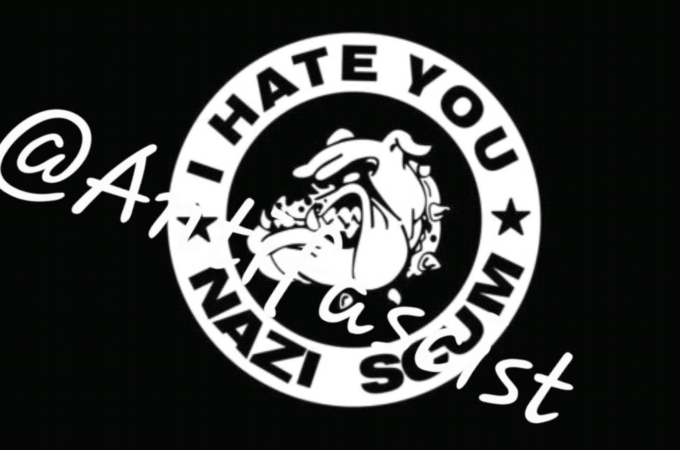 I Hate You Nazi Scum FLAG 3X5FT Antifascist Antifa Anti-nazi Anarchist Anarchy Anti-fascism