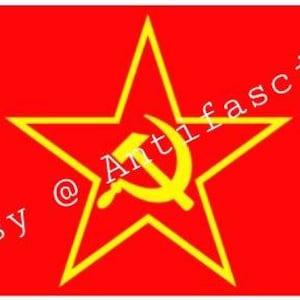 Socialist Proletariat Flag Banner 3x5Ft (1) Socialism Communism Sickle and Hammer Star logo Communist Working Class Urban Industrial Antifa