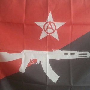 Anarchy Anarchist Revolutionary Flag Banner 6 3x5ft International ...