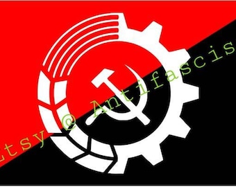 Anarcho-Communism (2) 3x5Ft Flag Banner Anarchy Communist Communism Anarcho-Communist Revolution Socialism Socialist Working Class Antifa