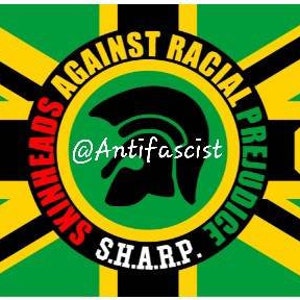 Skinheads Against Racial Prejudice SHARP 1969 3 Flag Banner 3x5Ft S.H.A.R.P. Punk Oi Hardcore Alternative Antifa Antifascist symbol flag image 1