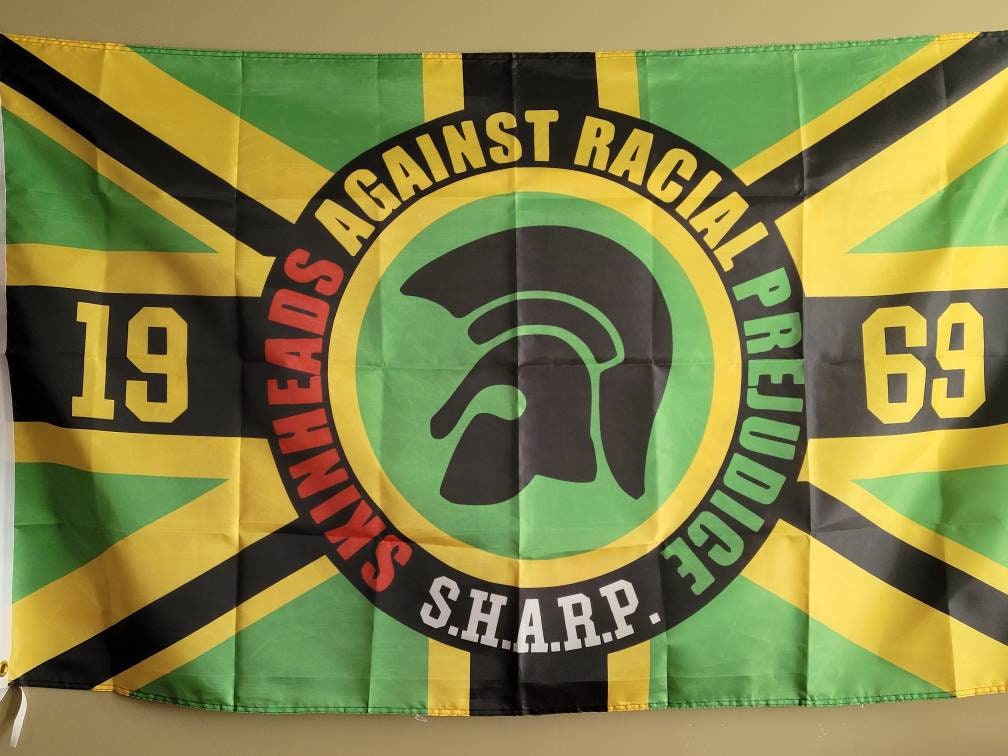 Skinheads Against Racial Prejudice SHARP 1969 (3) Flag Skinheads Against Racial Prejudice SHARP 1969 (3) Flag
