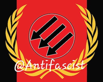 Three Arrows (5) Antifa 3x5Ft Flag Banner Anti-fascism Anti-Fascist Anti-nazi Anarchist Anarchy Antifascism Antifascist