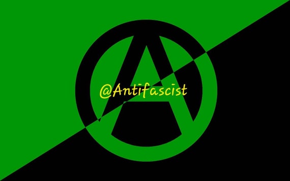 Vintage Anarcho-Primitivist Green Anarchy Flag Shirt Vintage Anarcho-Primitivist Green Anarchy Flag Shirt