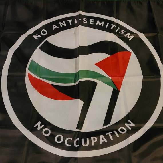 No Anti-semitism No Occupation 3x5ft Flag Banner Free Gaza Freedom