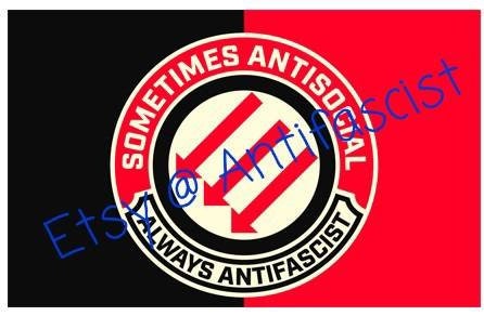 T-shirt Punk Antifa "Sometimes Antisocial" – Unisexe, Coton, Imprimé Graphique USA