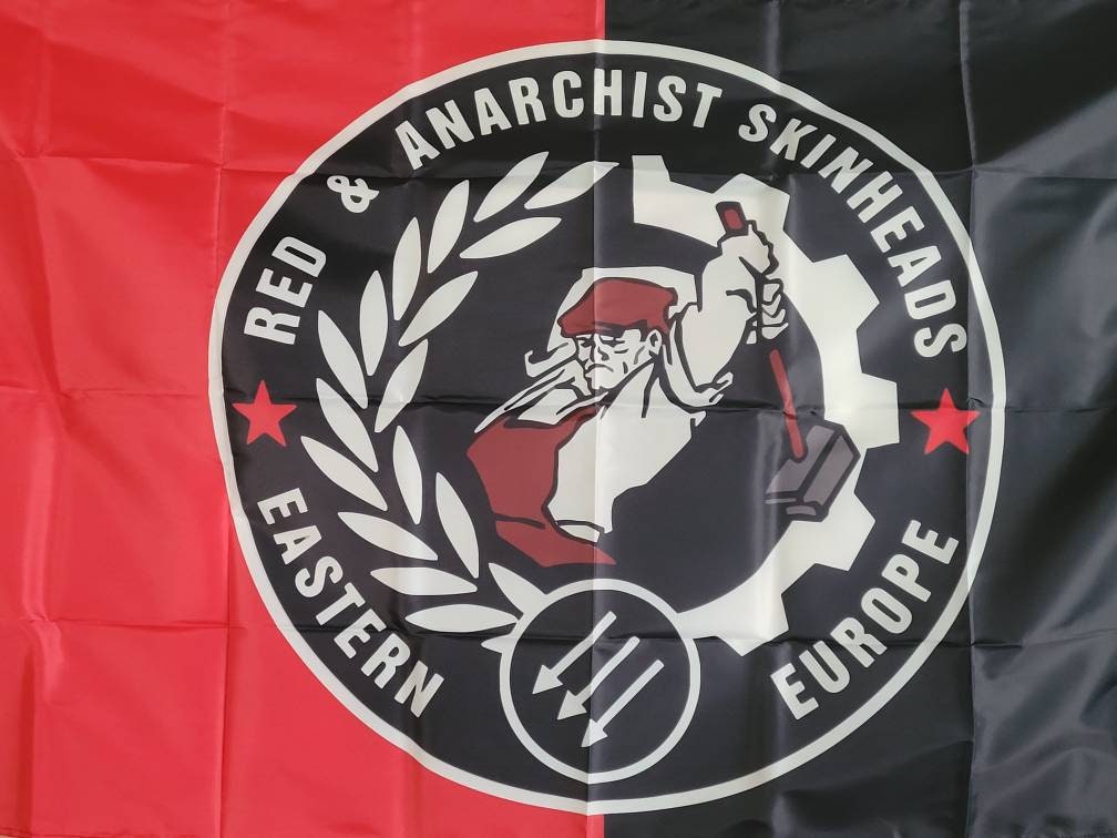 R.A.S.H Eastern Europe 3x5ft Flag Banner Red &anarchist
