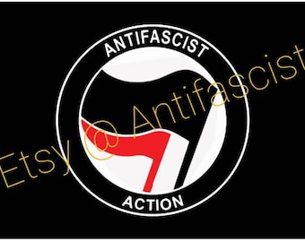 Antifascist Action Flag Banner (2) 3x5Ft Antifa Anti-nazi Anti-fascism Anarchist Anarchy