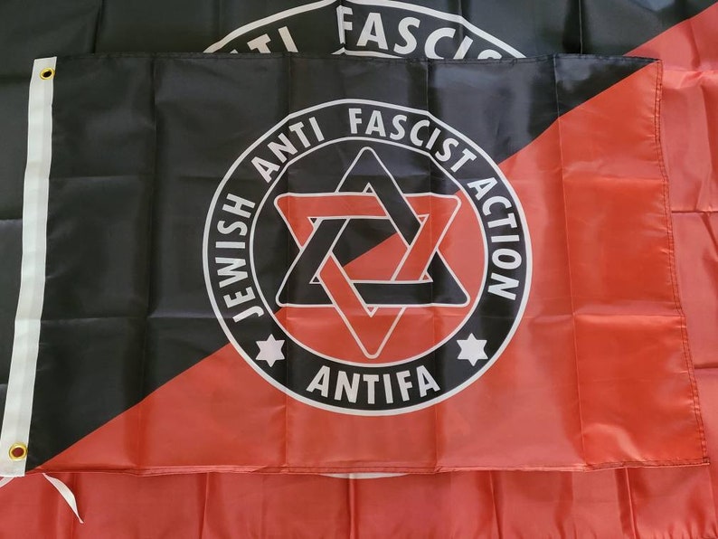 Jewish Anti Fascist Action Antifa SMALL 2x3Ft Flag Banner Antifascist Anarchist Anarchy Antifascism Anti-nazi 003