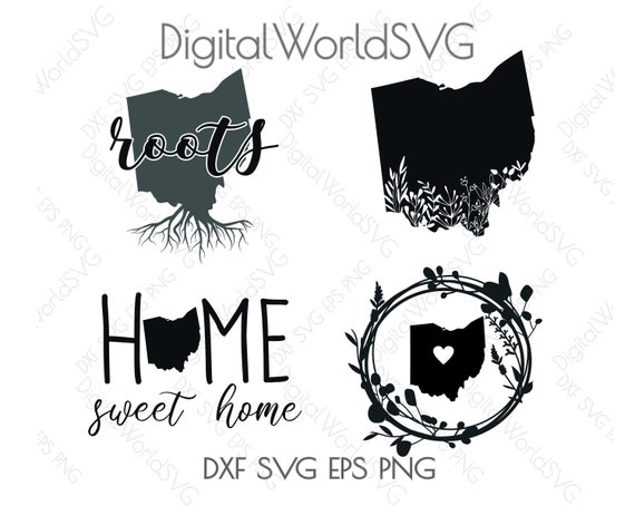 Ohio State Digital File My Roots Cut File For Silhouette And Etsy
