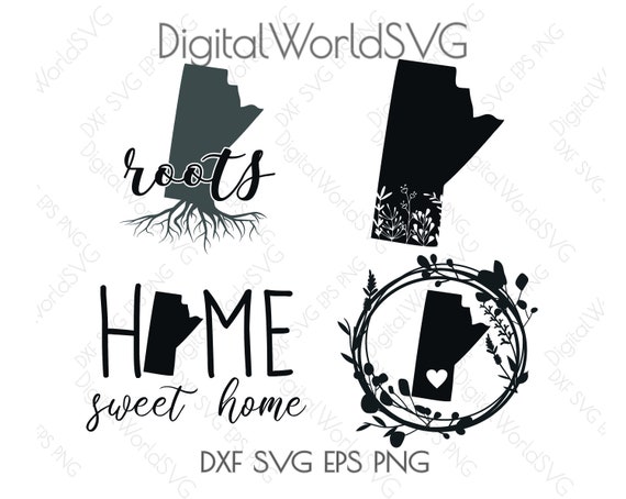 Manitoba Canada Digital File Svg Png Dxf Eps Cut File For Etsy