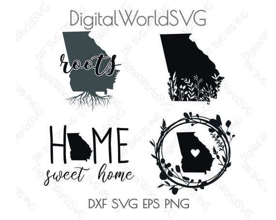 Download Georgia State Digital File Cut File For Silhouette And Cricut Etsy