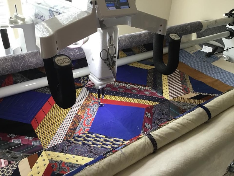 Memory Quilt Made from Silk Ties