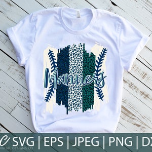 Baseball Pinselstriche Mariners SVG, Sport Schnittdateien, Sport Mutter, Baseball Leben, schneidbare Dateien, digitale Downloads, svg, eps, pdf, jpeg, png