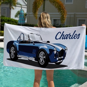 Car Beach Towel, Customized Beach Towels, Kids Beach Towel, Large Beach Towel, Personalized Beach Towel For Men, Teenager Birthday Gift