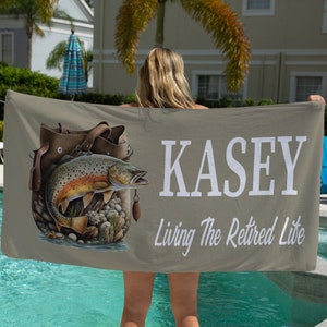 Retirement Beach Towel, Retirement Gift Golf, Retirement Pool Towel For Men, Best Retirement Gifts For Men, Retirement Decorations For Men