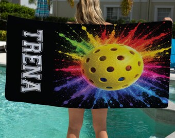 Personalized Sports Towel for Pickleball Lovers