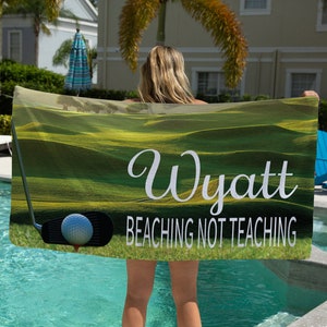 Teacher Pool Towel, Teacher Appreciation Week, Teacher Christmas Gifts Ideas, Gift For Mentor Teacher, Personalized Beach Towel, End Year