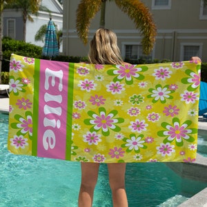 Personalized Beach Towel Adult, Swimming Pool Decor, Boat Gift, Birthday Gift For Women, Custom Beach Towel, Kids Beach Towel, Toddler