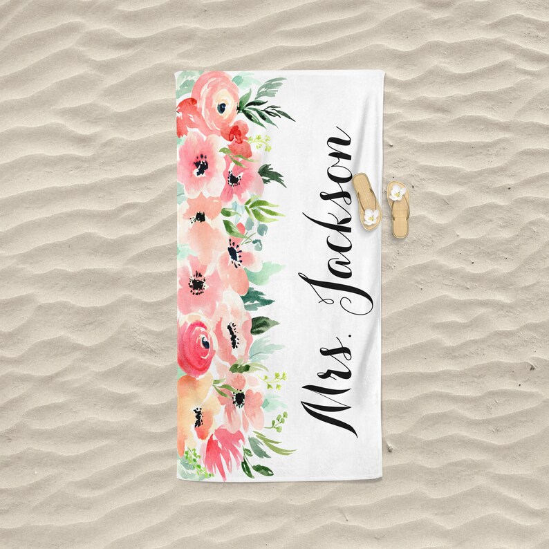 Bride Beach Towel Personalized Beach Towel Beach Towel Etsy