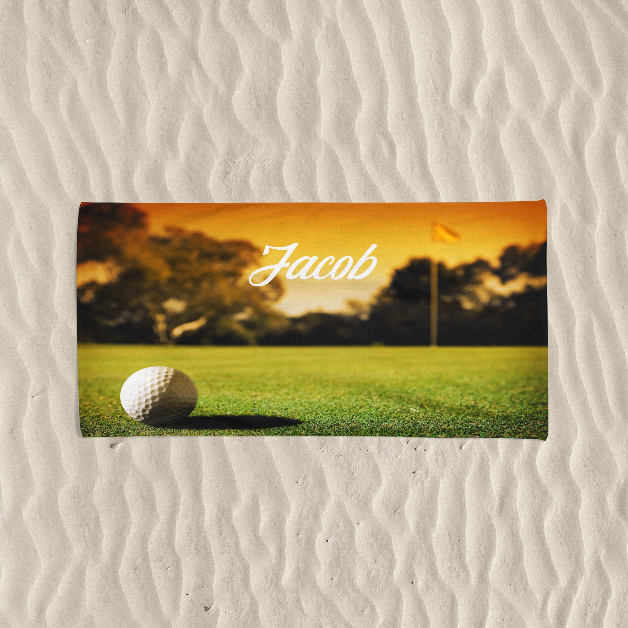 Golf Towel Beach Towel Personalized Personalized Golf Towel Etsy
