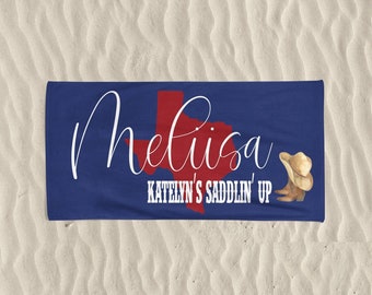 Personalized Beach Towel, Girls Trip, Bridal Party Favor