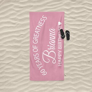 Peryiter Happy Birthday Beach Towel – 100% Cotton, 28" X 55", Large Soft Blanket For Pool, Party, Summer Gift - View #9