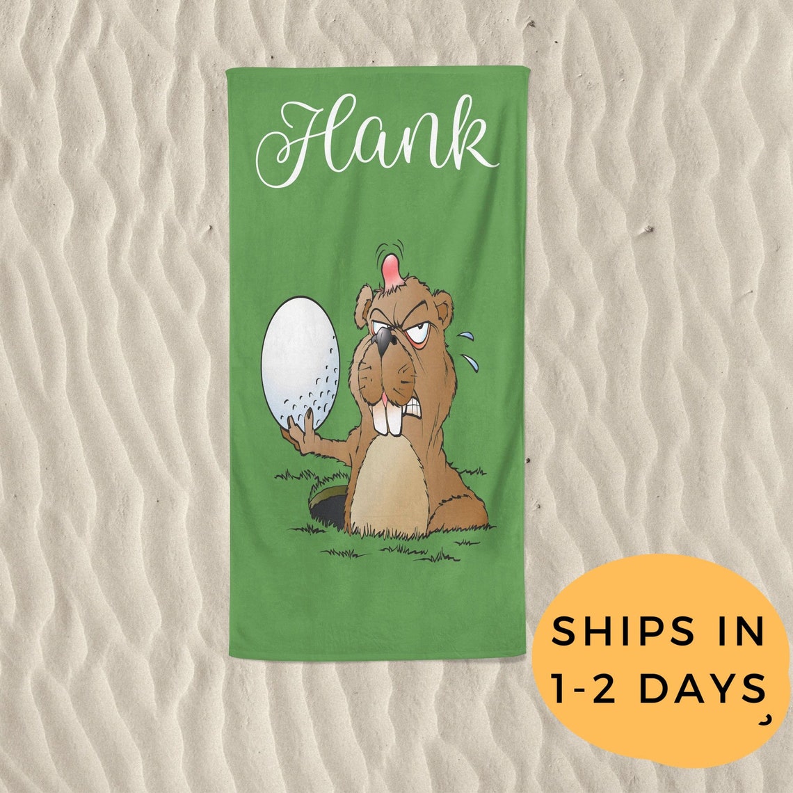 Golf Beach Towel Personalized Beach Towel Adult 50th Etsy