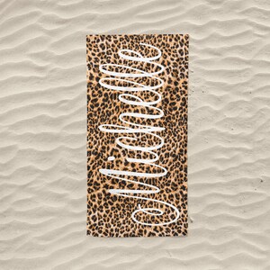 Leopard Towel, Personalized Beach Towel Adult, Custom Beach Towel, Senior Gift,  Housewarming Gift Condo, 21st Birthday Gift For Her
