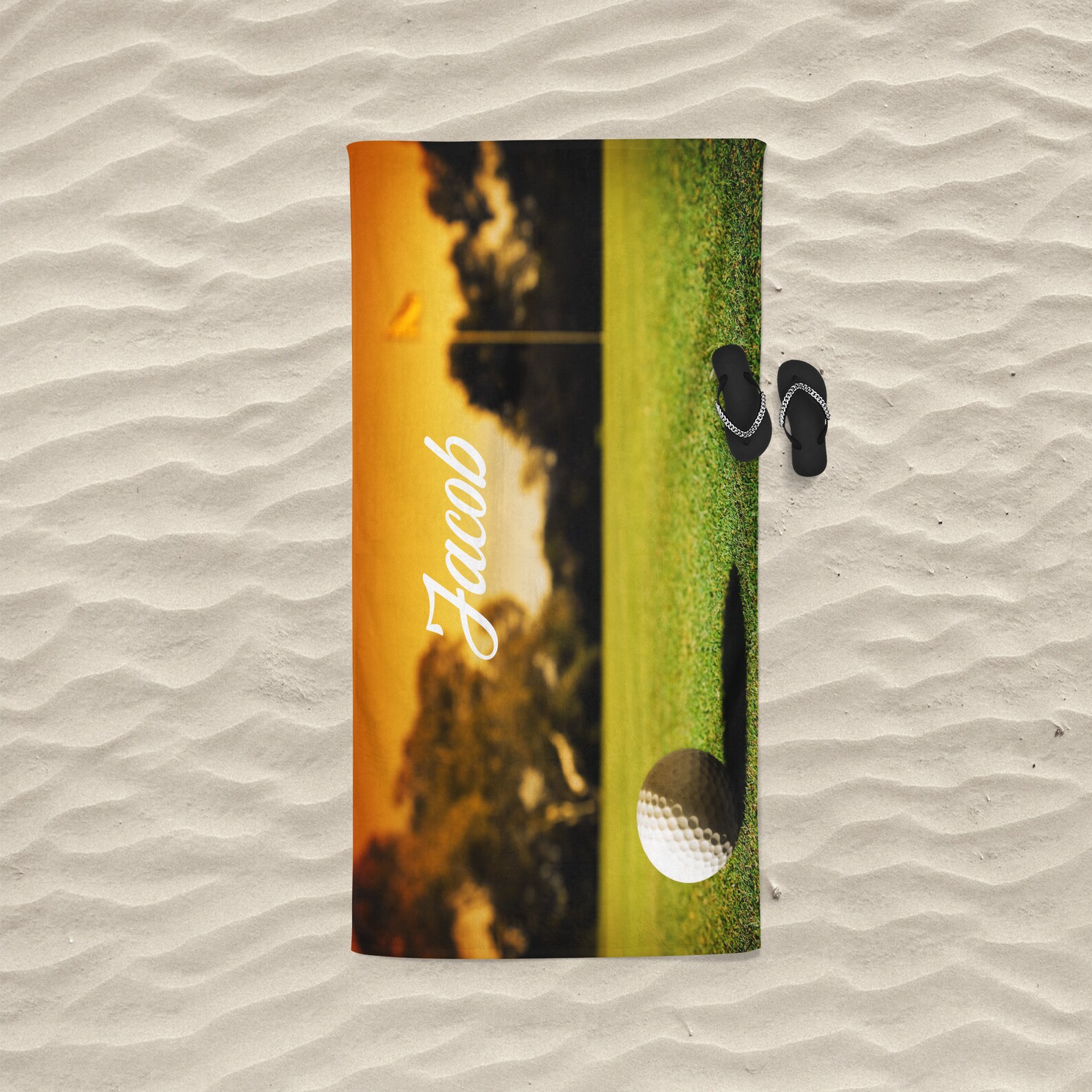 Golf Towel Beach Towel Personalized Personalized Golf Towel Etsy