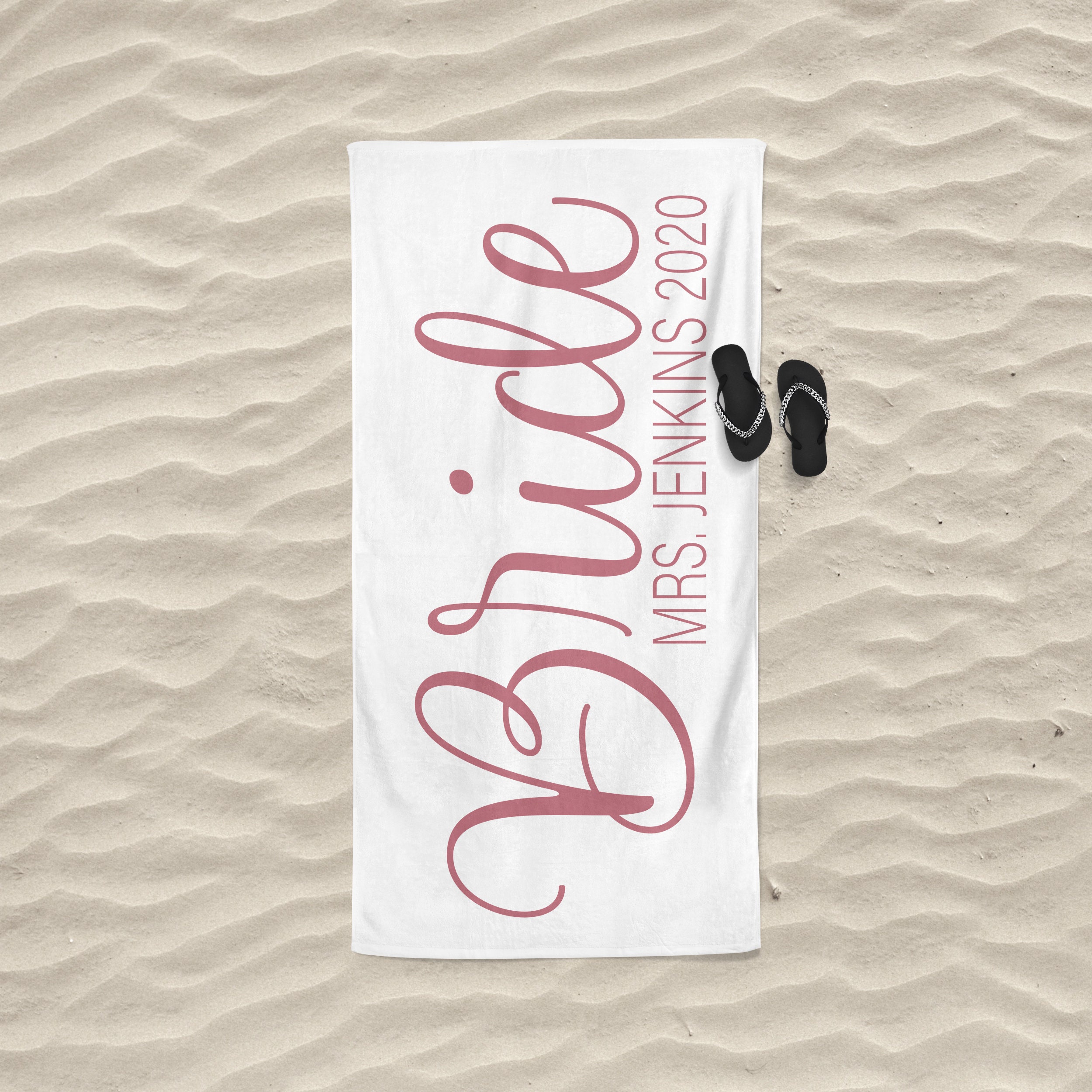 Bride Beach Towel Personalized Beach Towel Beach Towel Etsy