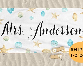 Personalized Beach Towel - Bride Beach Towel - Beach Towel Personalized - Bride Towel - Personalized Future Mrs - Bridesmaid Gift